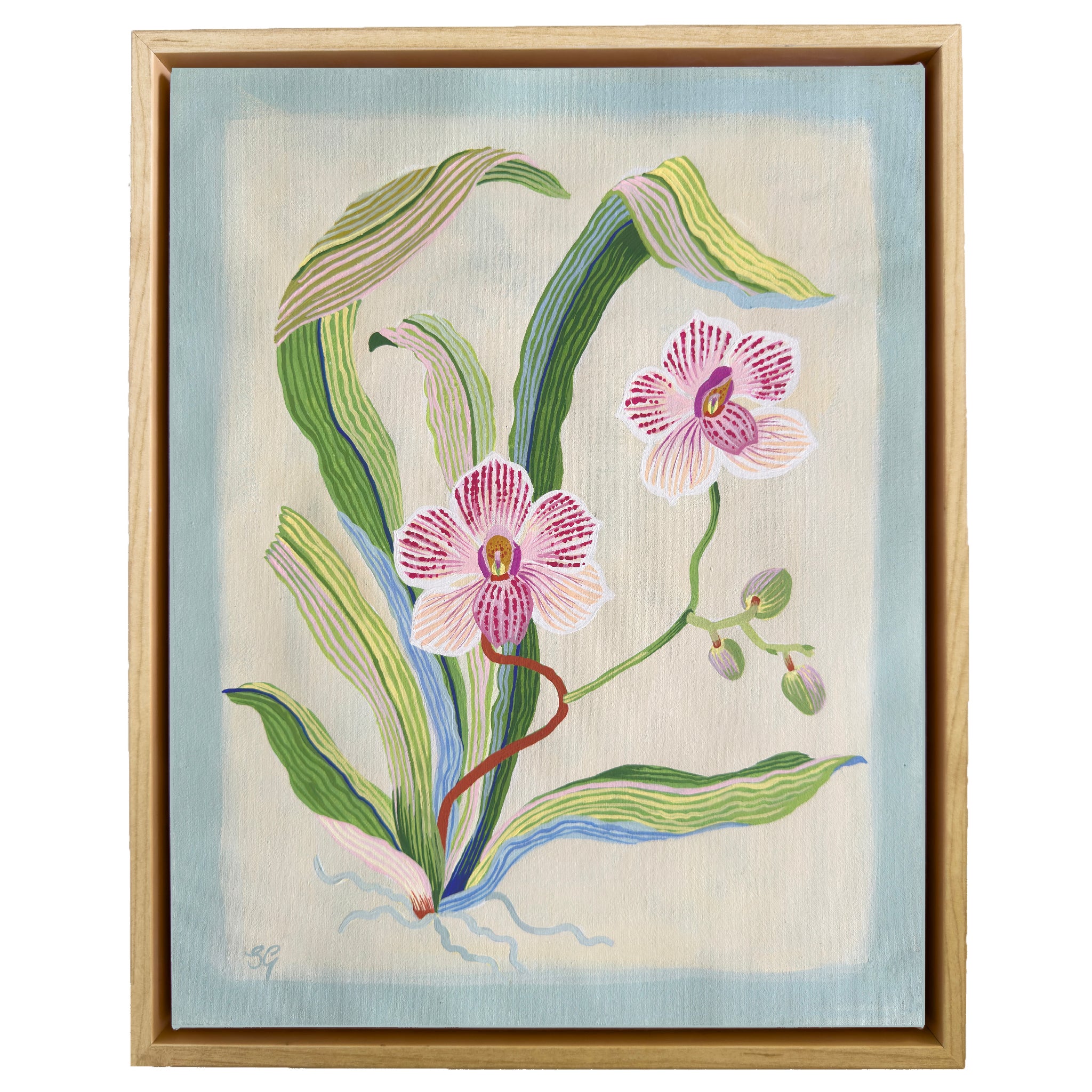 ORCHID BOTANICAL no.1. 11" x 14" on canvas