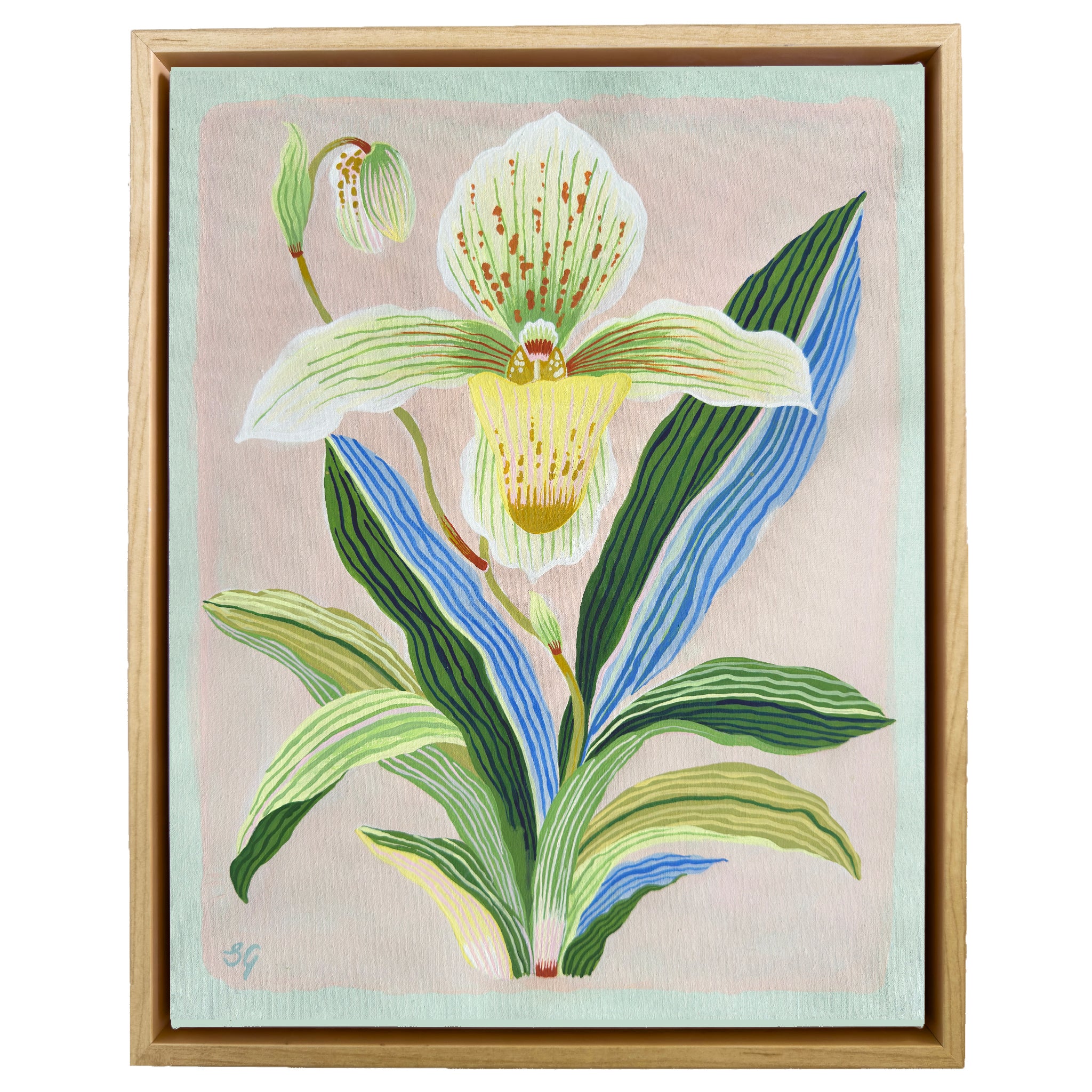 ORCHID BOTANICAL no.3. 11" x 14" on canvas
