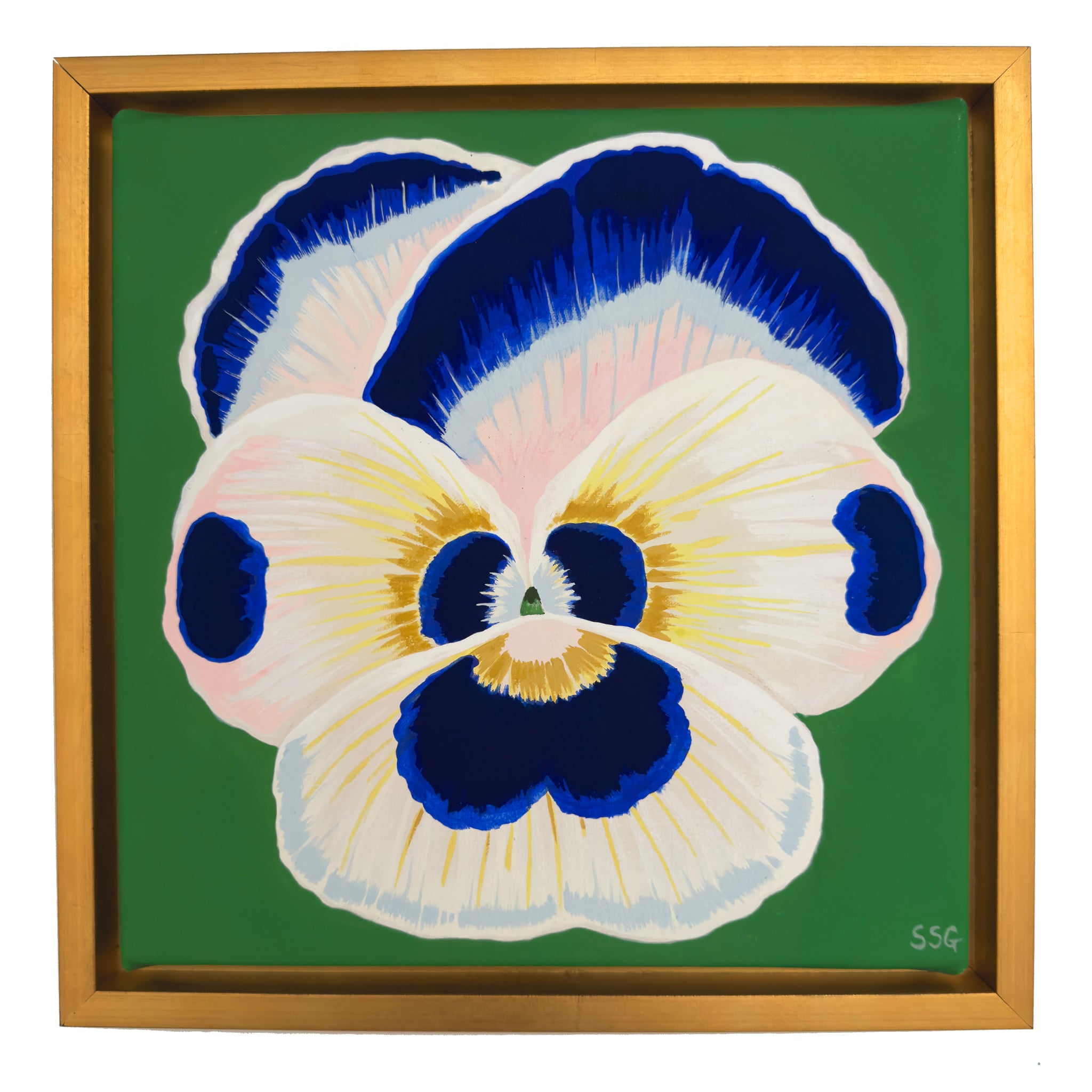 PANSY BLOOM no.2 9"x9" (frame 10.25"x10.25")