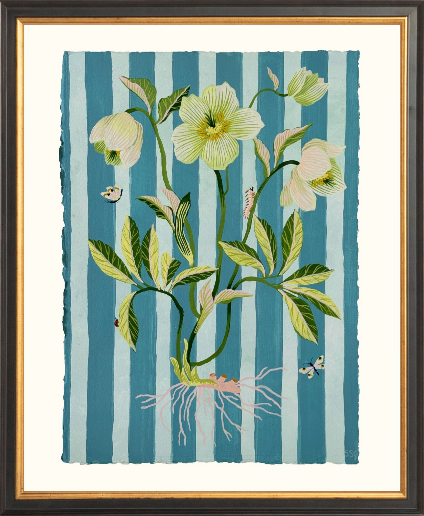 HELLEBORE STRIPES 11" x 15.2"