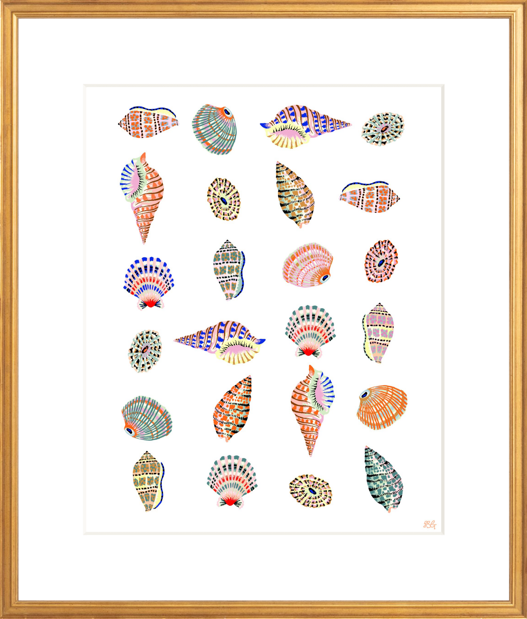 BEACH HOUSE SHELLS 16" x 20"