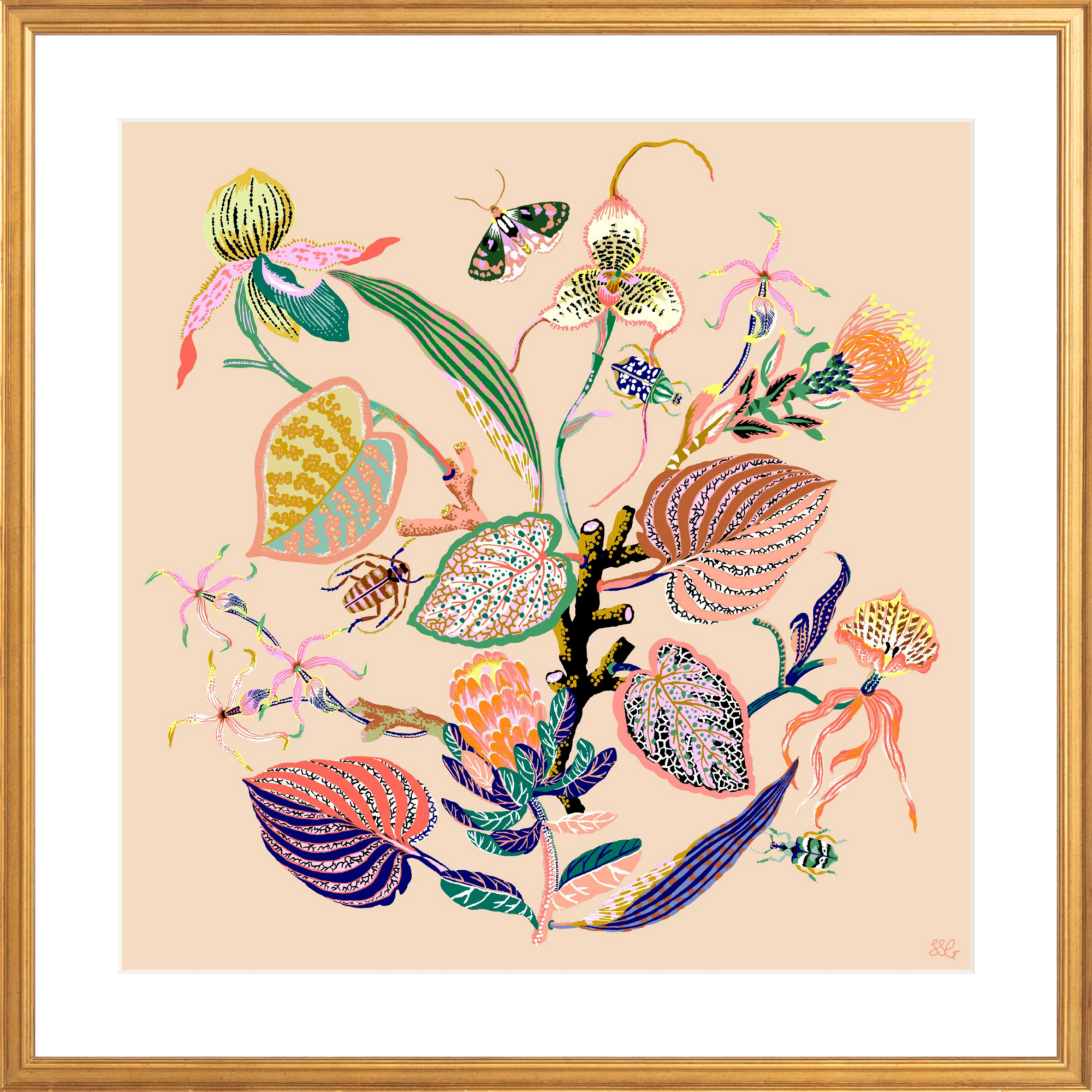WONDERGARDEN VIGNETTE Pink Clay 20" x 20"