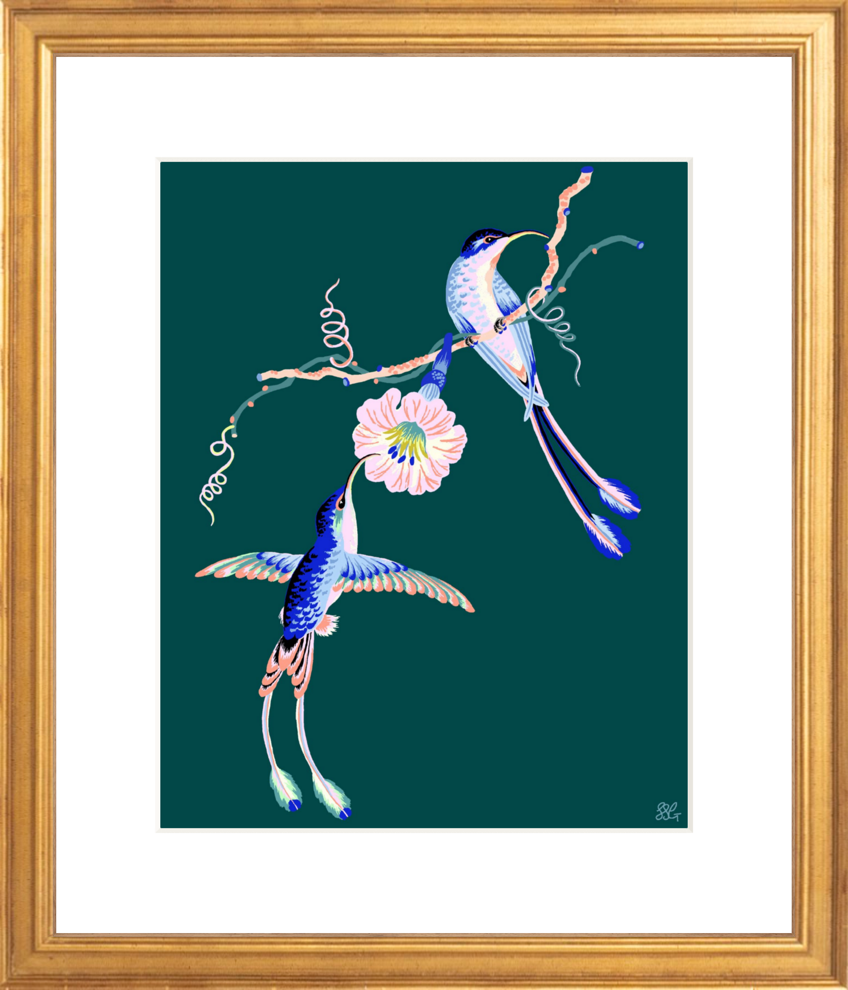 HUMMINGBIRDS 8" x 10" in 2 color options