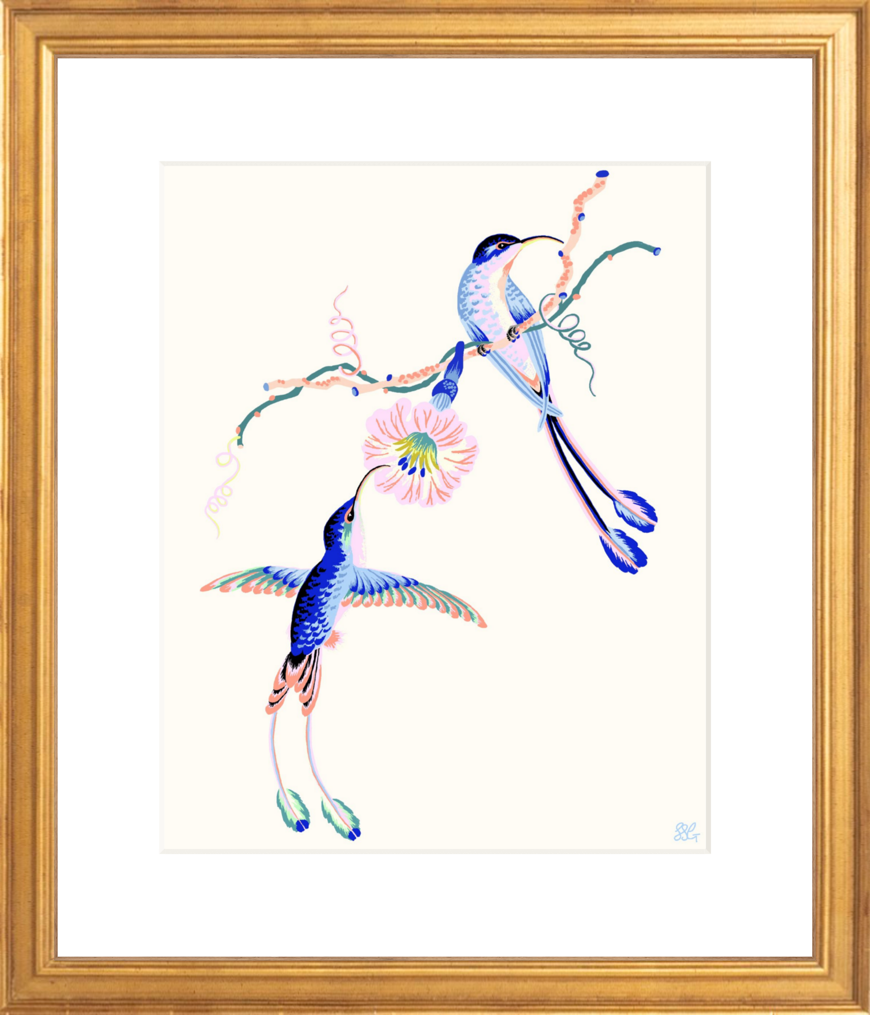 HUMMINGBIRDS 8" x 10" in 2 color options