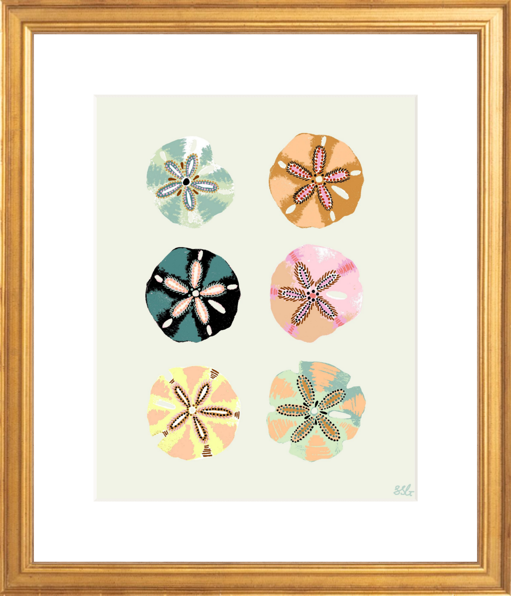 SAND DOLLAR 8" x 10" in 2 color options
