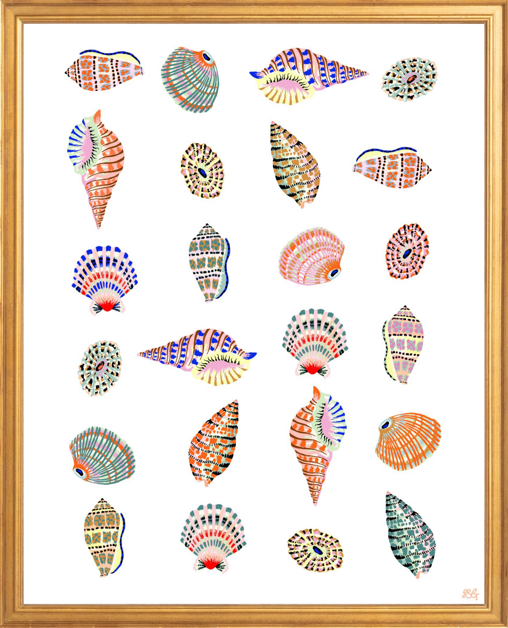 BEACH HOUSE SHELLS 16" x 20"