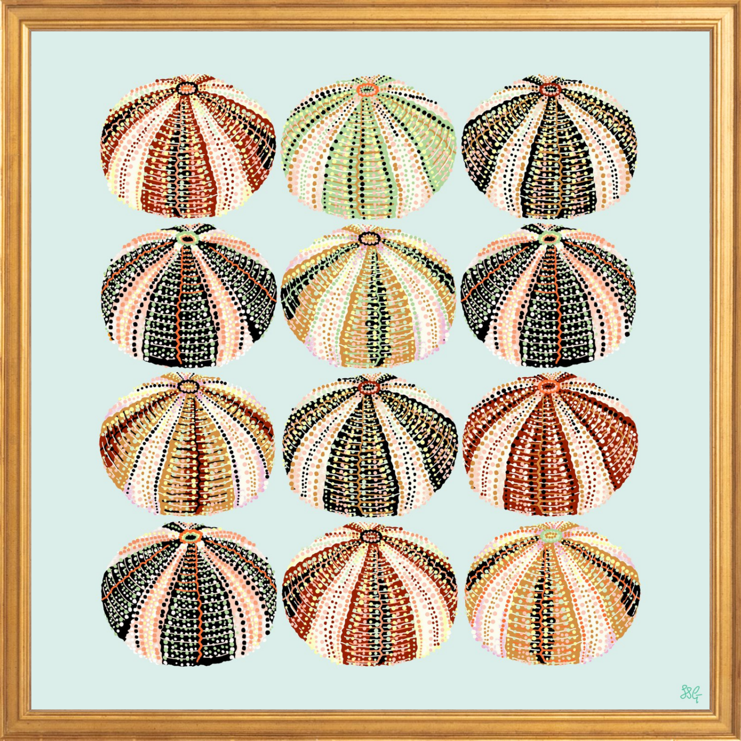 URCHIN 12 WAYS 18" X 18" in 2 color options