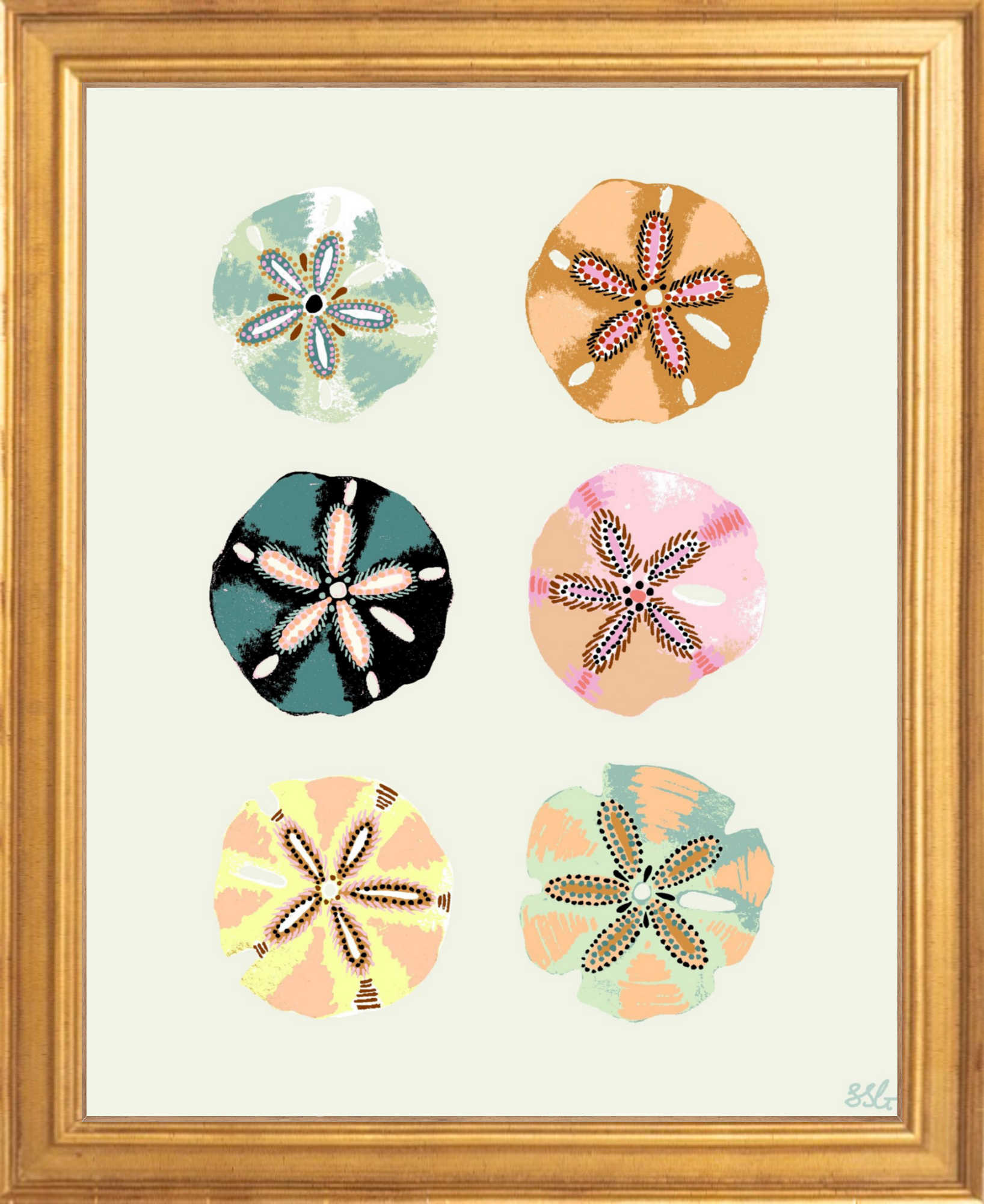 SAND DOLLAR 8" x 10" in 2 color options
