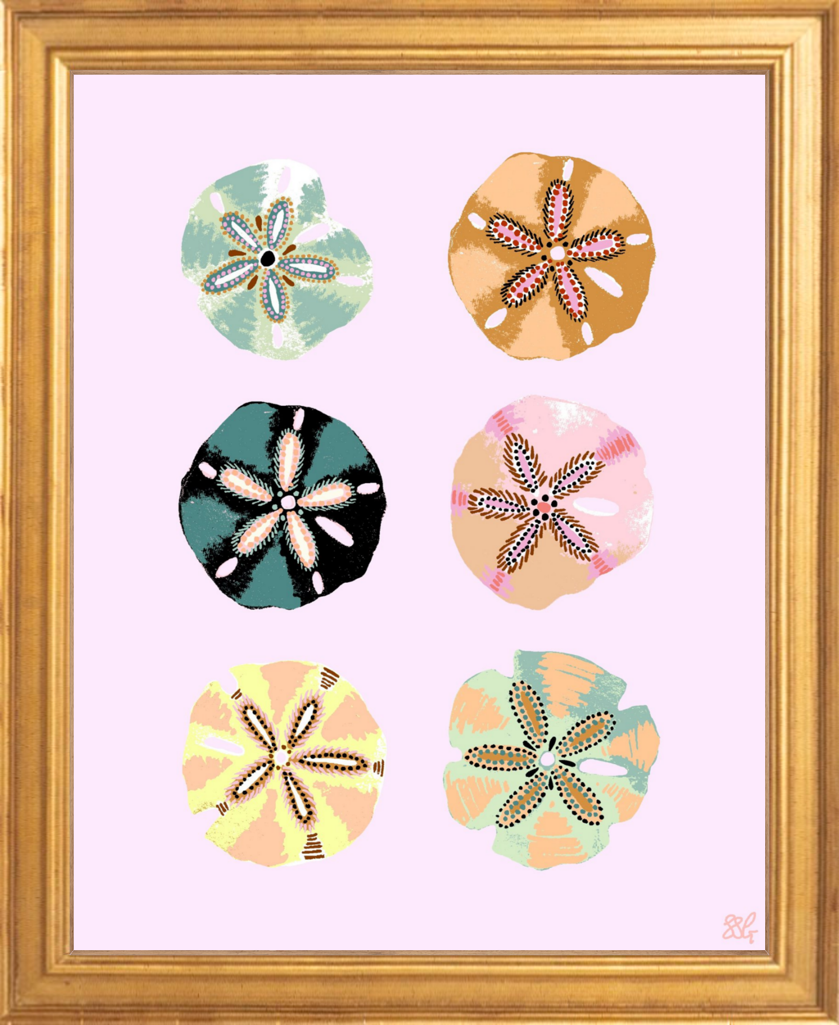 SAND DOLLAR 8" x 10" in 2 color options