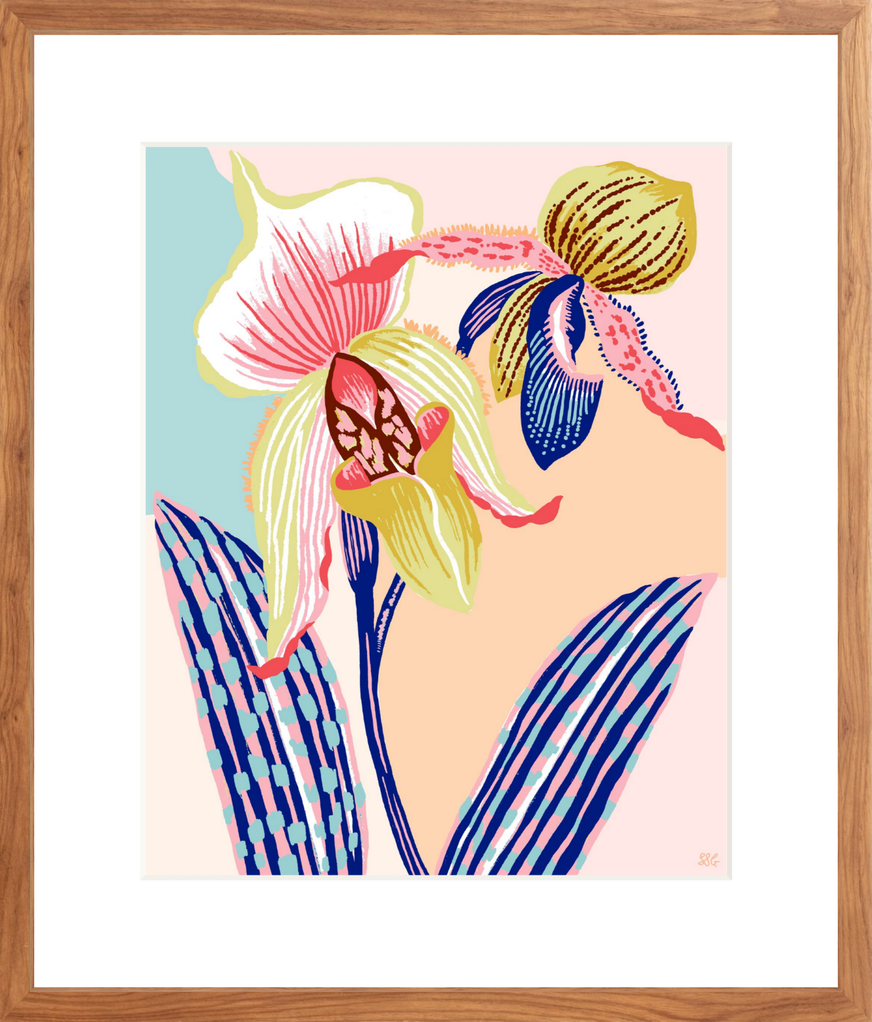 COLOUR BLOCK ORCHID 16" x 20"