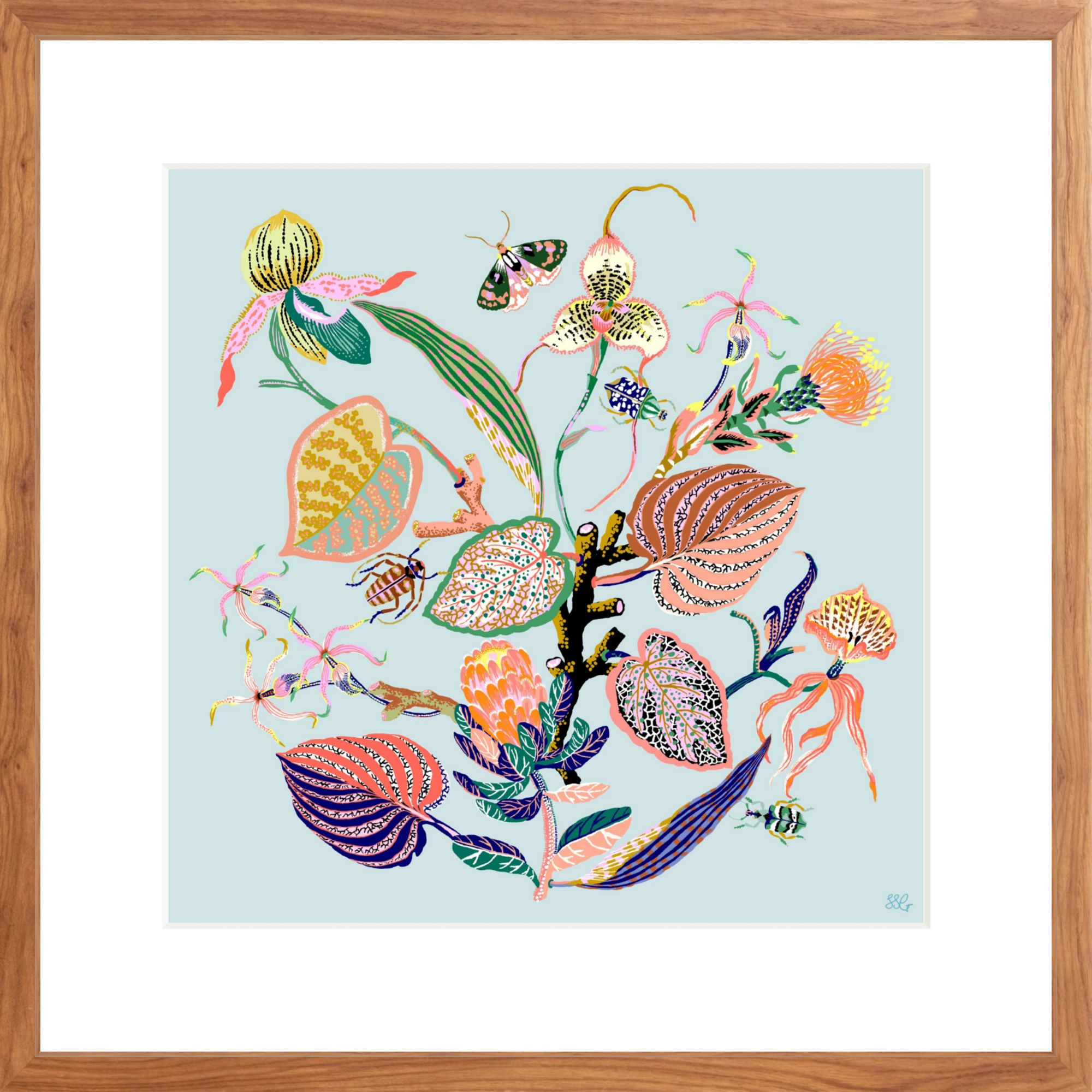 WONDERGARDEN VIGNETTE Pale Blue 18" x 18"