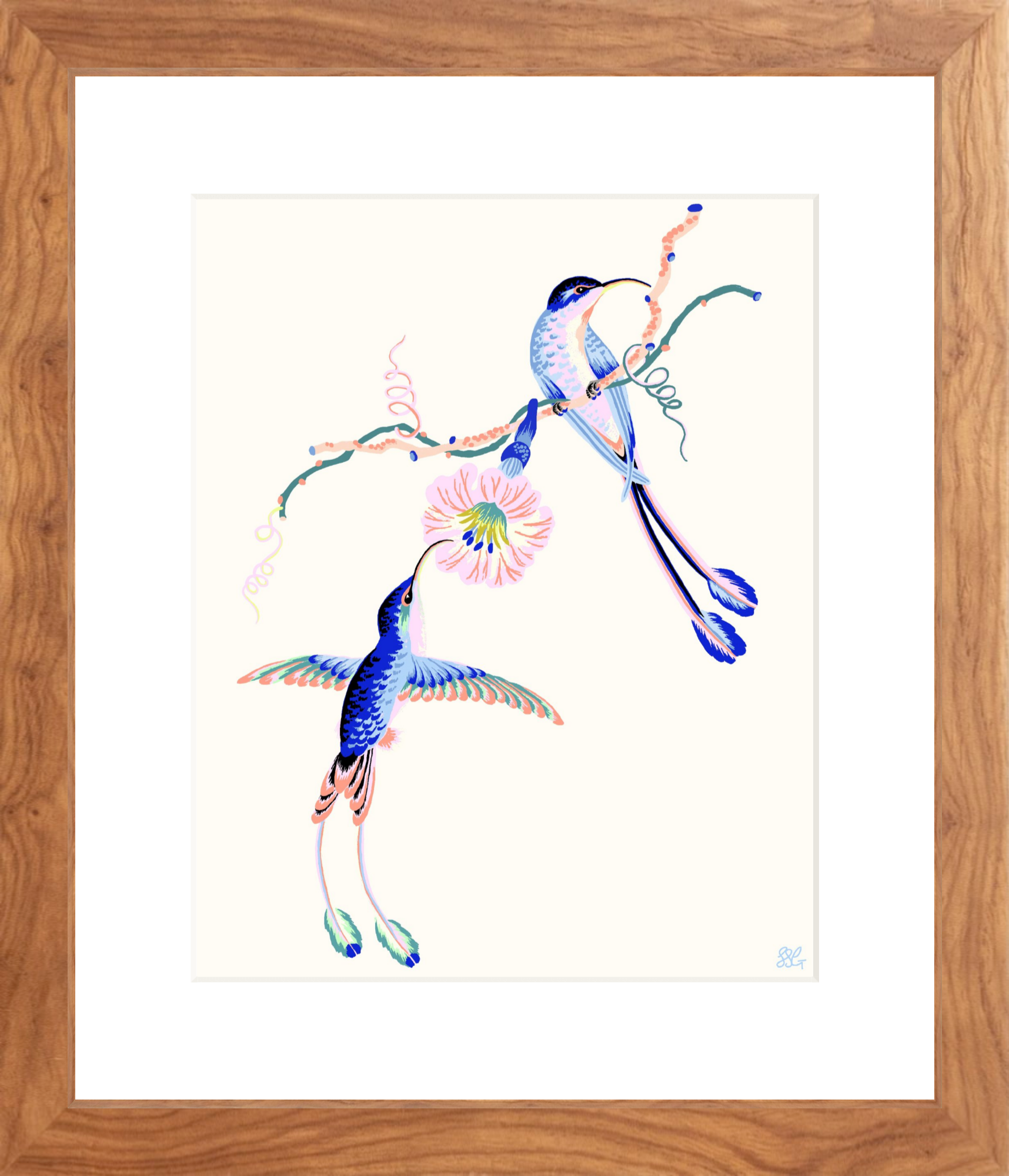 HUMMINGBIRDS 8" x 10" in 2 color options