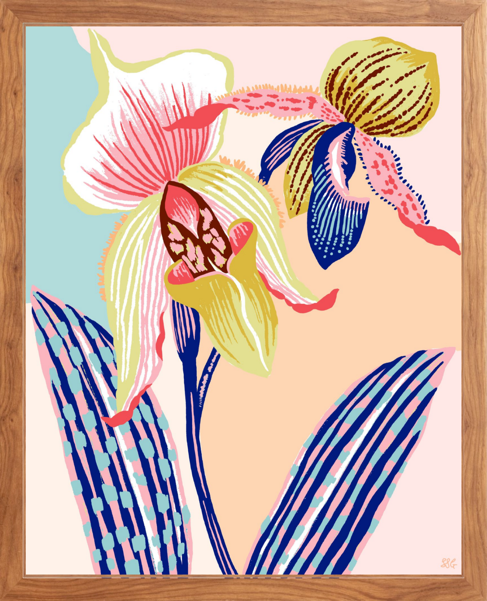 COLOUR BLOCK ORCHID 16" x 20"