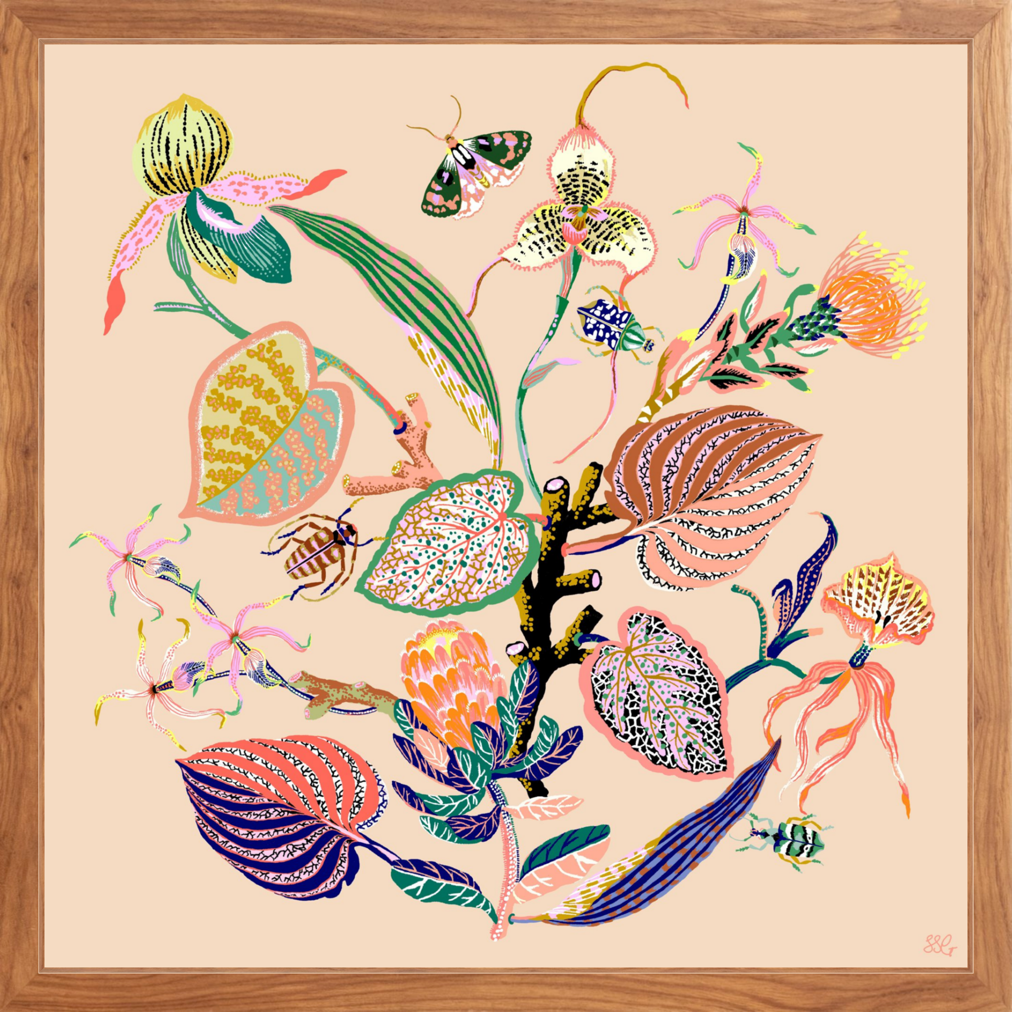 WONDERGARDEN VIGNETTE Pink Clay 20" x 20"
