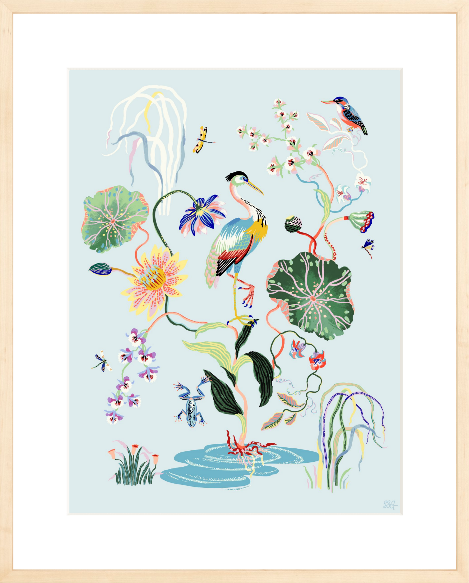 MARSH GARDEN 18"x24" in 2 color options