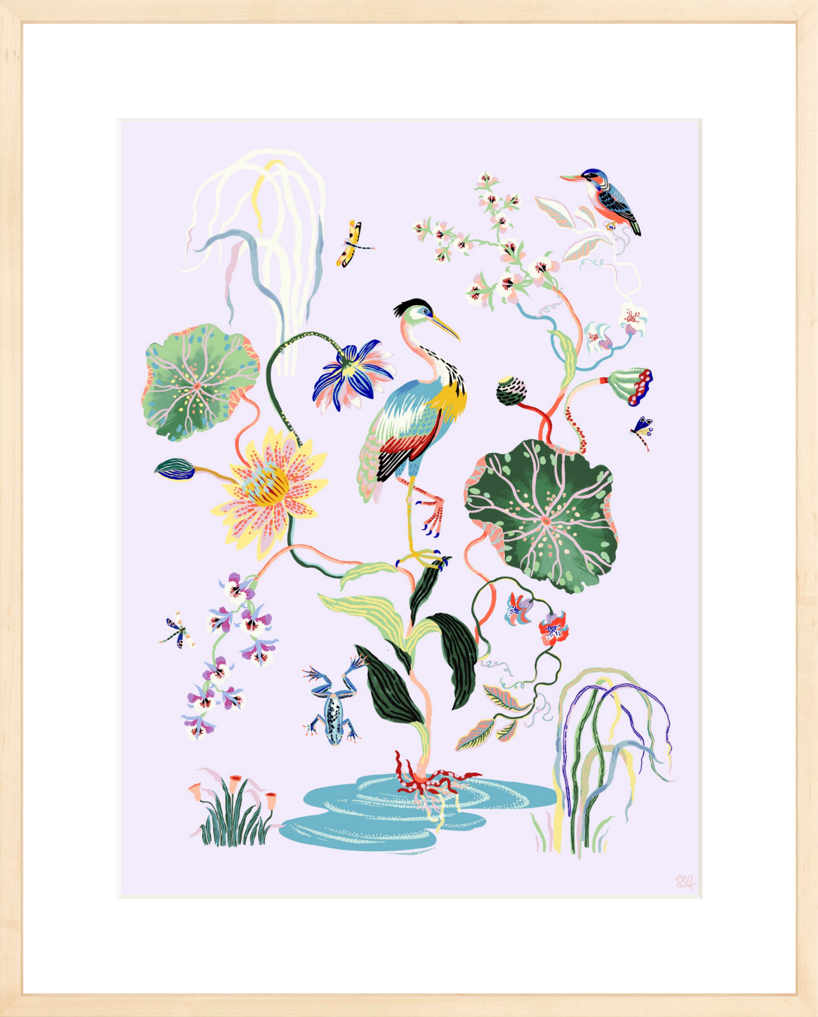 MARSH GARDEN 18"x24" in 2 color options
