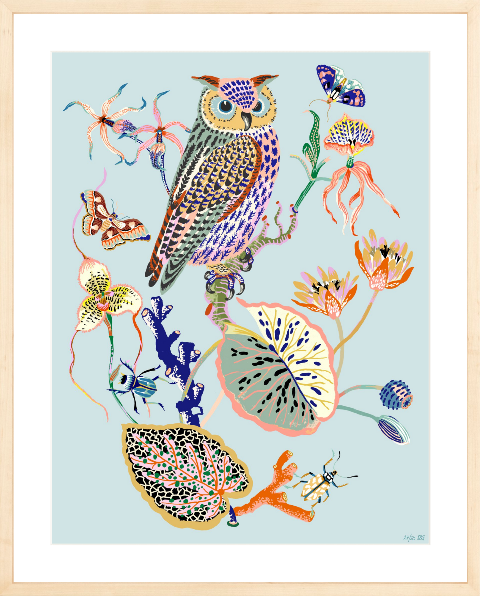 WONDERGARDEN OWL Limited Edition 20" x 26"
