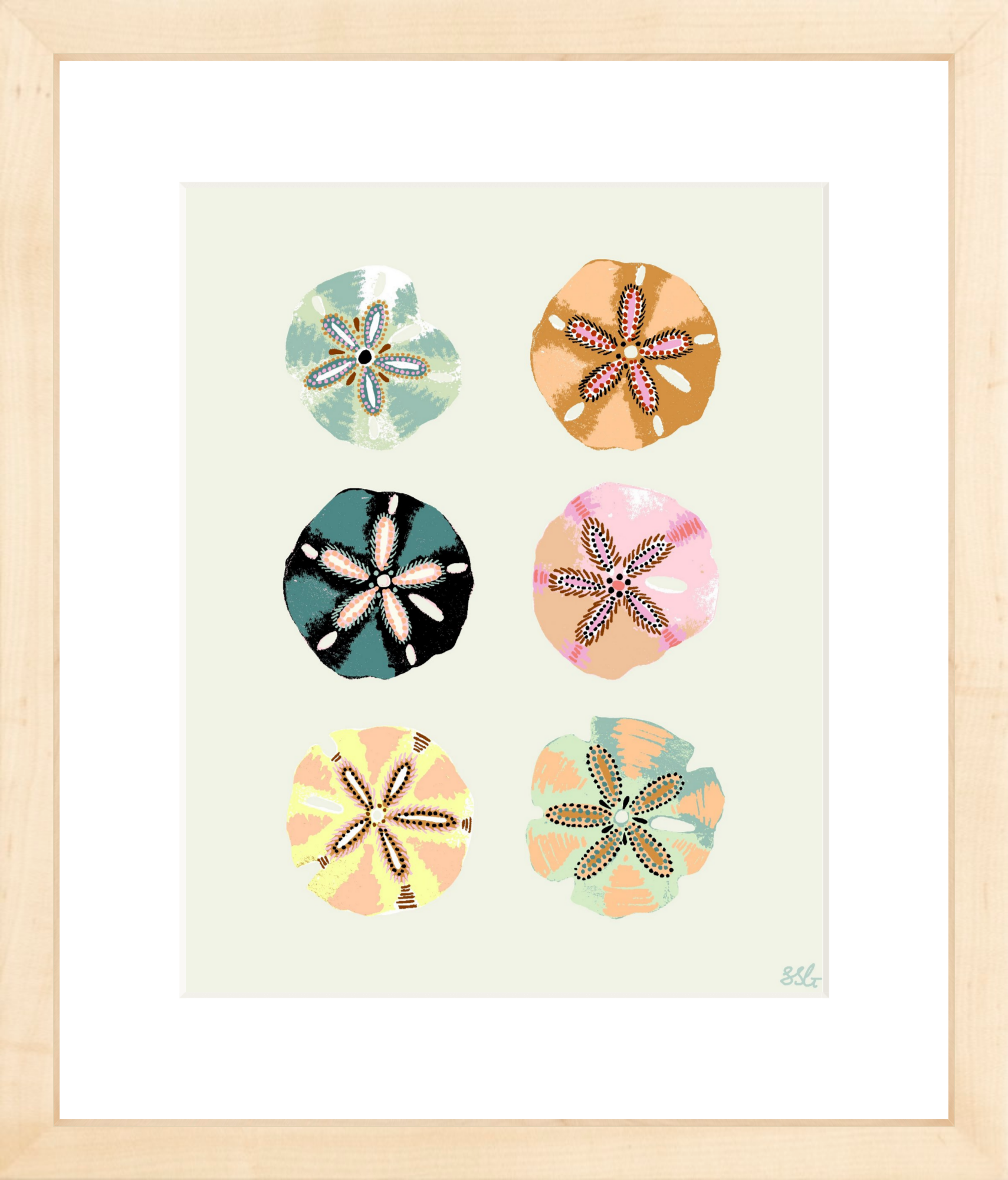 SAND DOLLAR 8" x 10" in 2 color options
