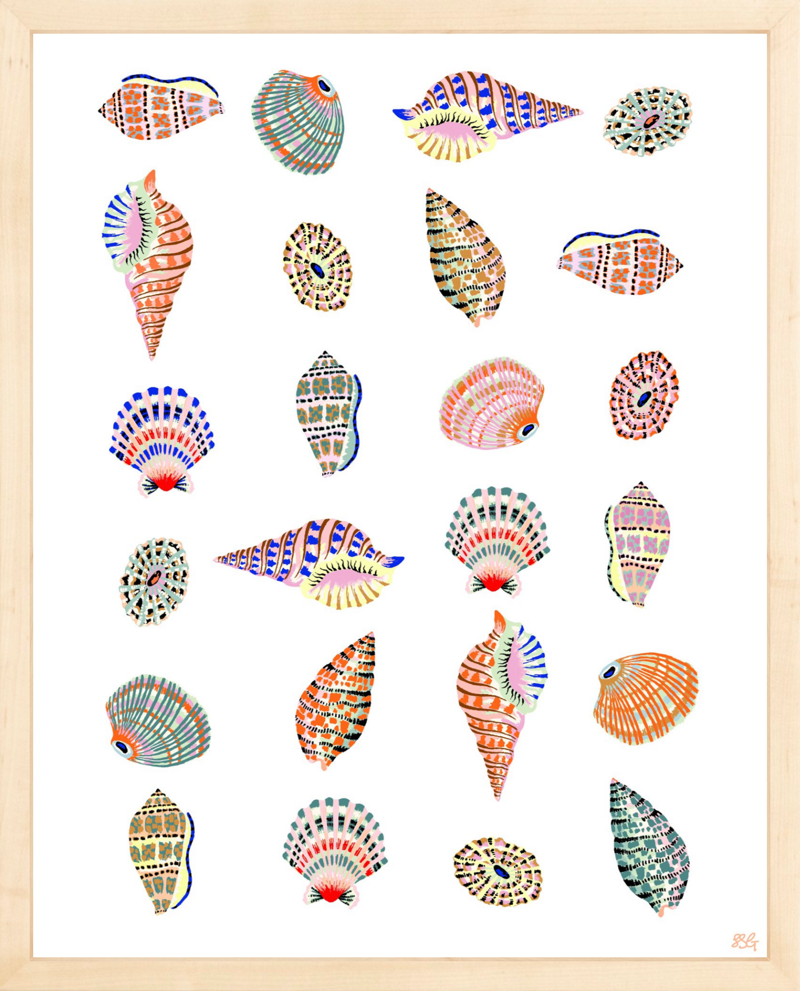BEACH HOUSE SHELLS 16" x 20"
