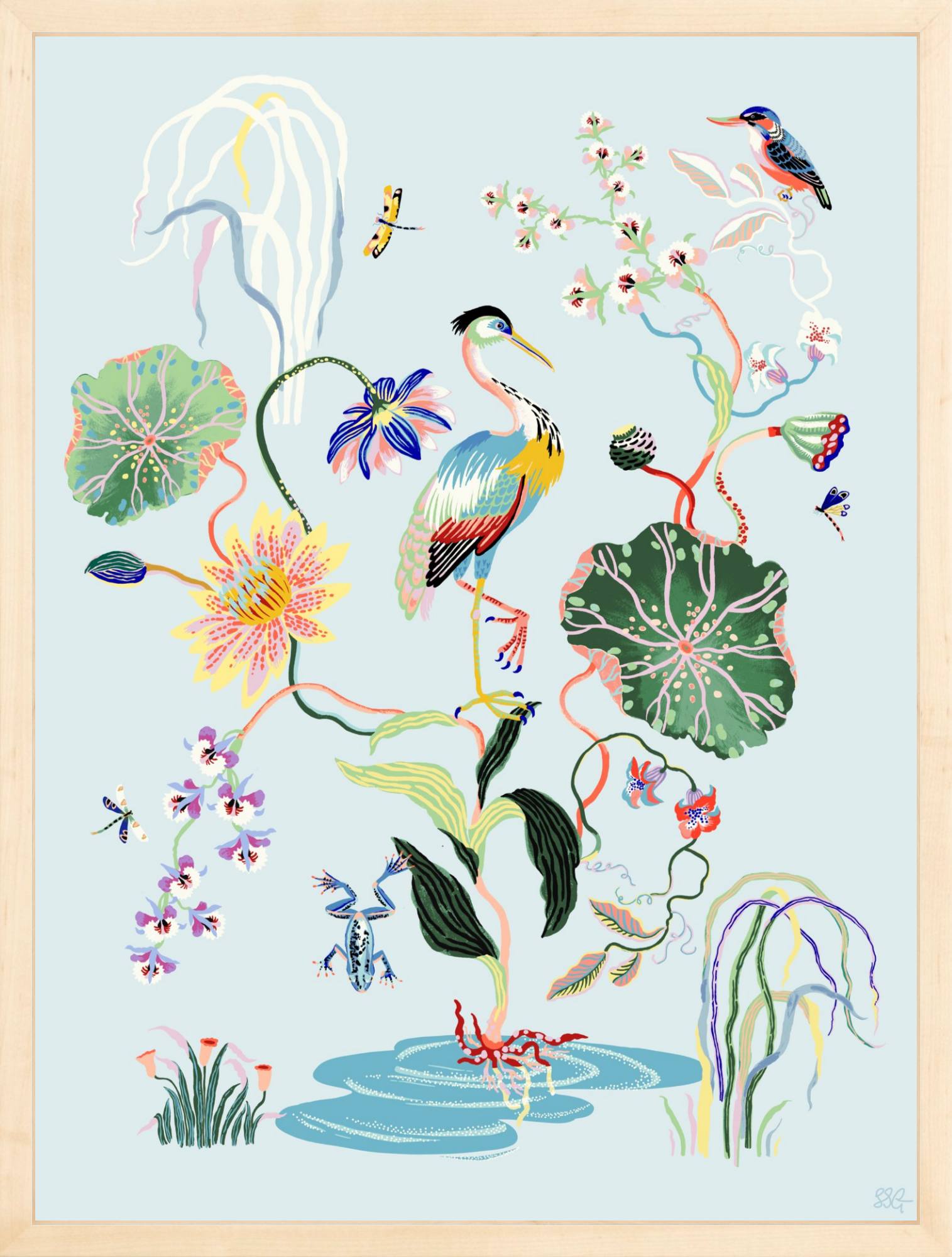 MARSH GARDEN 18"x24" in 2 color options