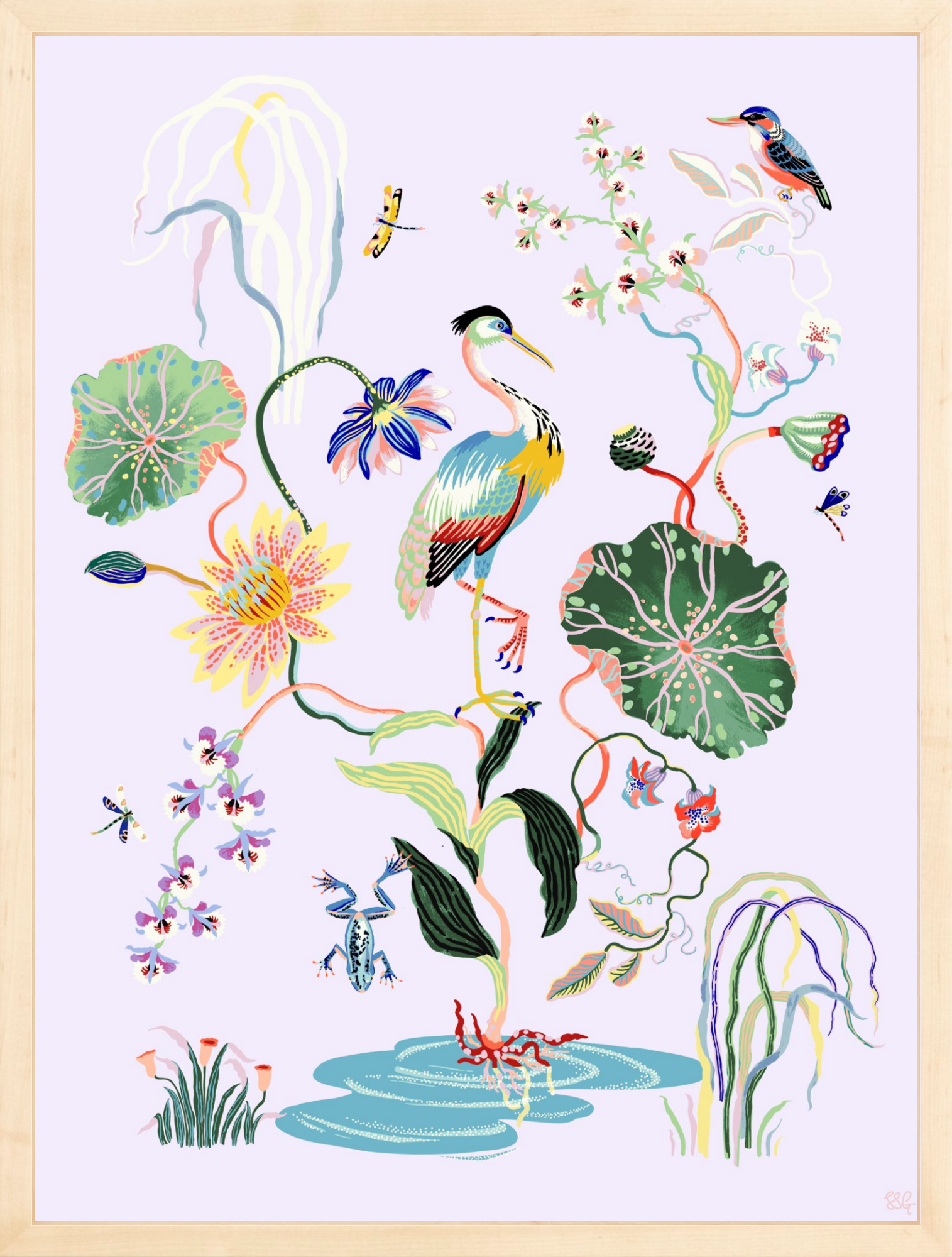 MARSH GARDEN 18"x24" in 2 color options