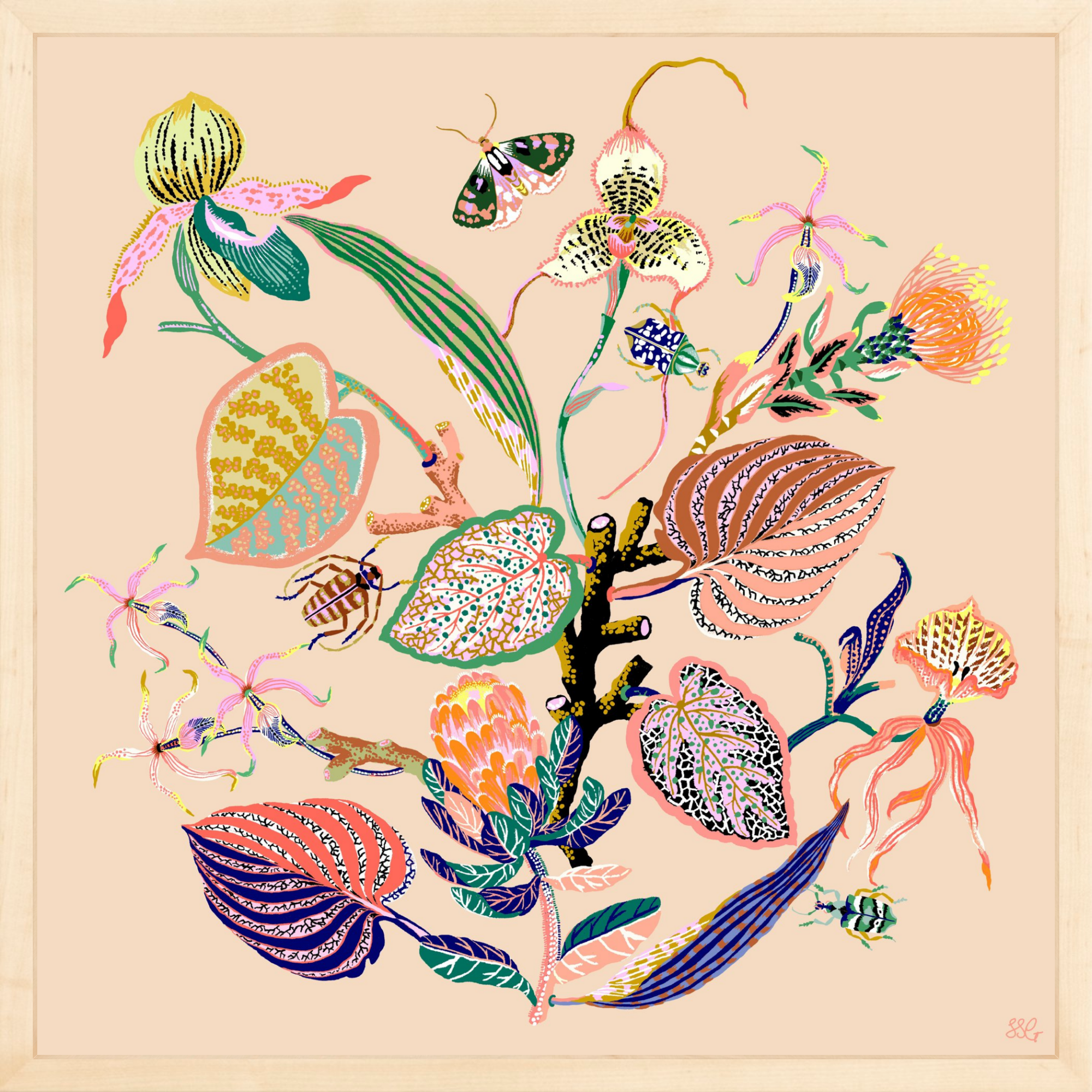 WONDERGARDEN VIGNETTE Pink Clay 20" x 20"