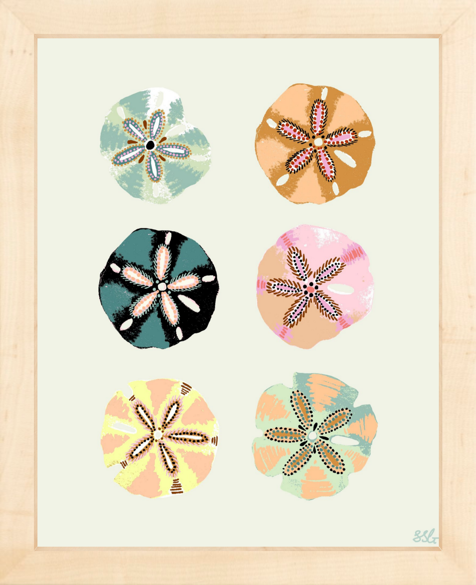 SAND DOLLAR 8" x 10" in 2 color options