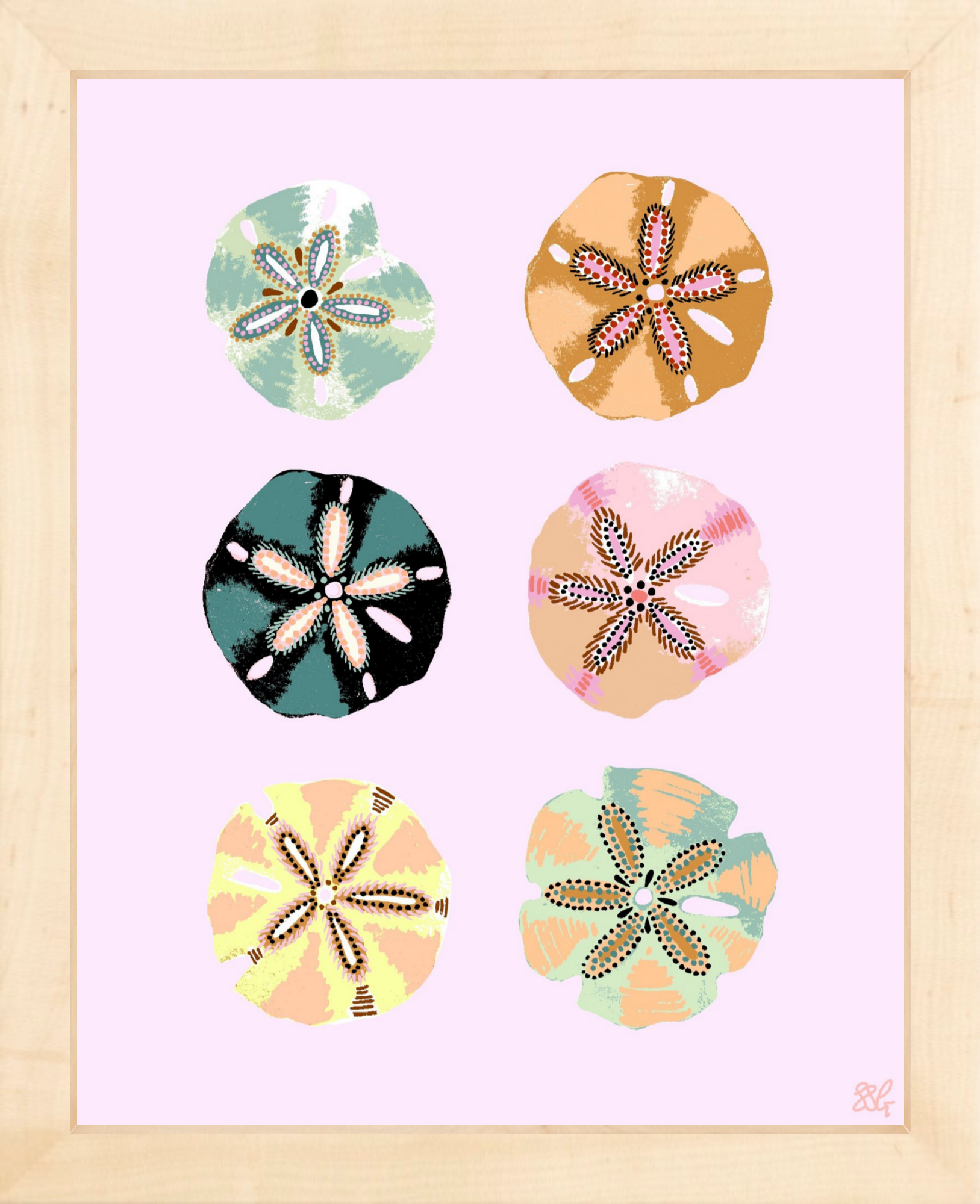 SAND DOLLAR 8" x 10" in 2 color options
