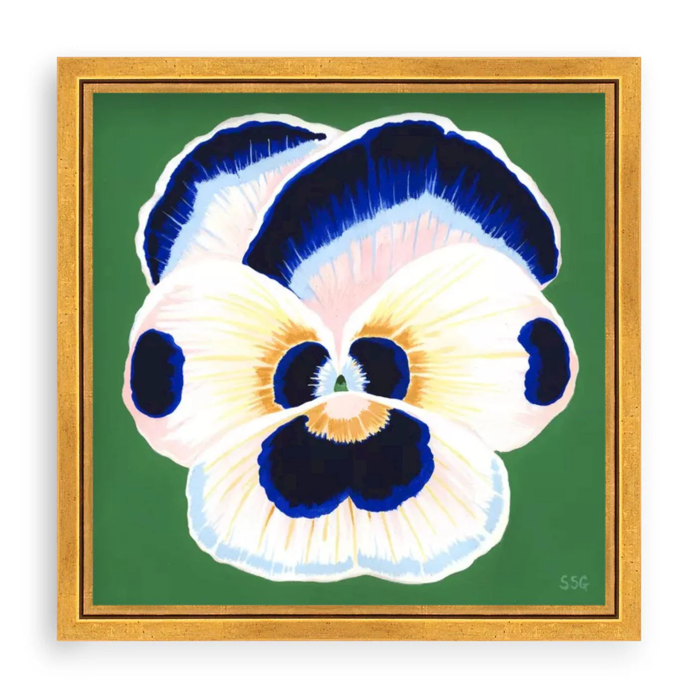 PANSY BLOOM no.2 9"x9" (frame 10.25"x10.25")