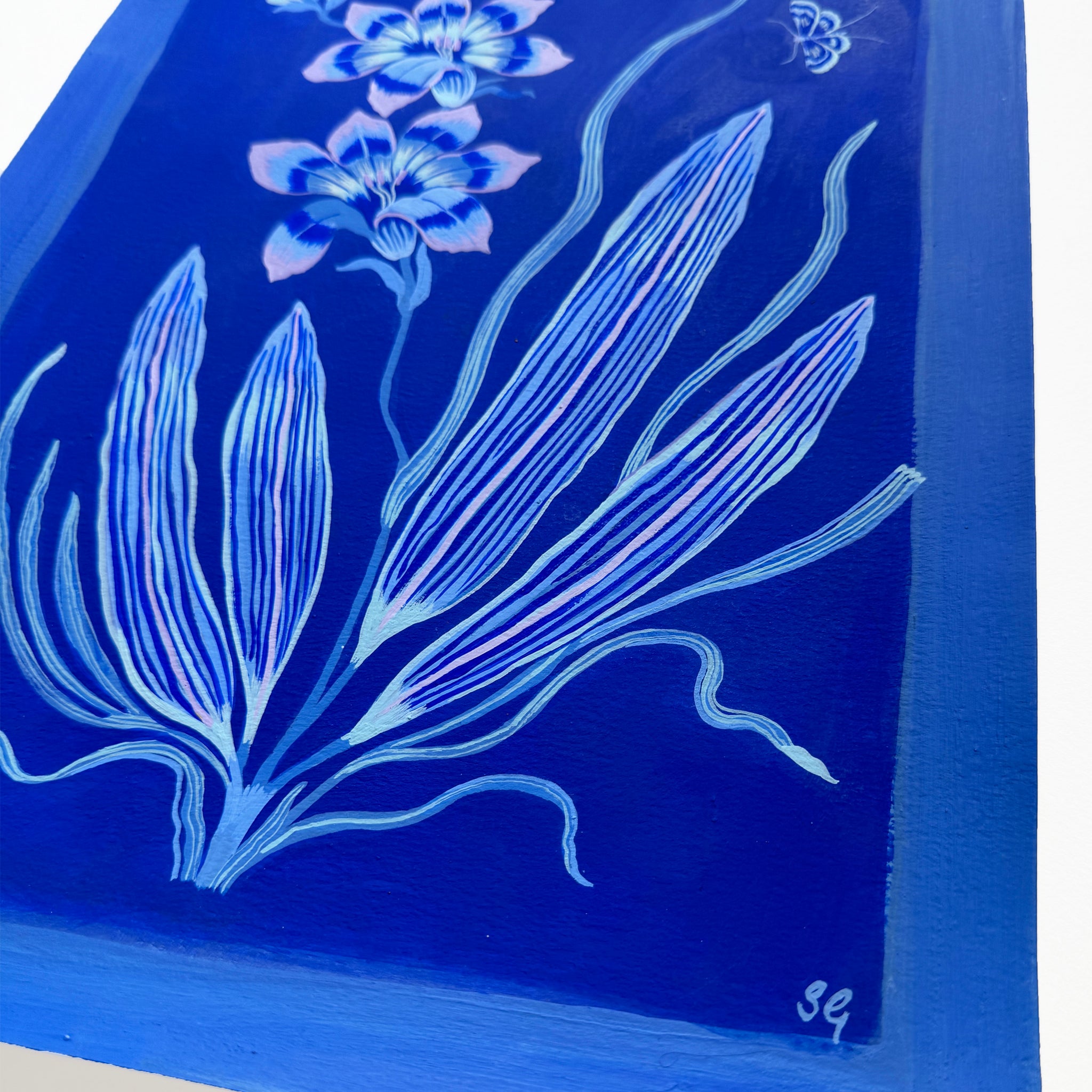 BLUE FREESIA in ultramarine 11"x15"