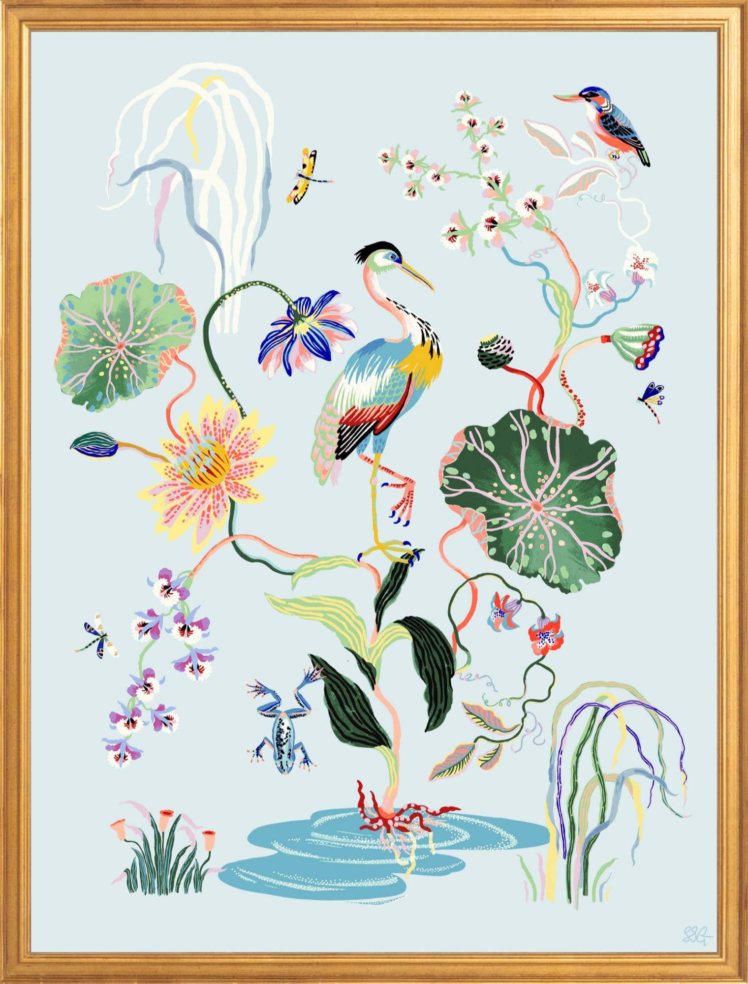 MARSH GARDEN 18"x24" in 2 color options
