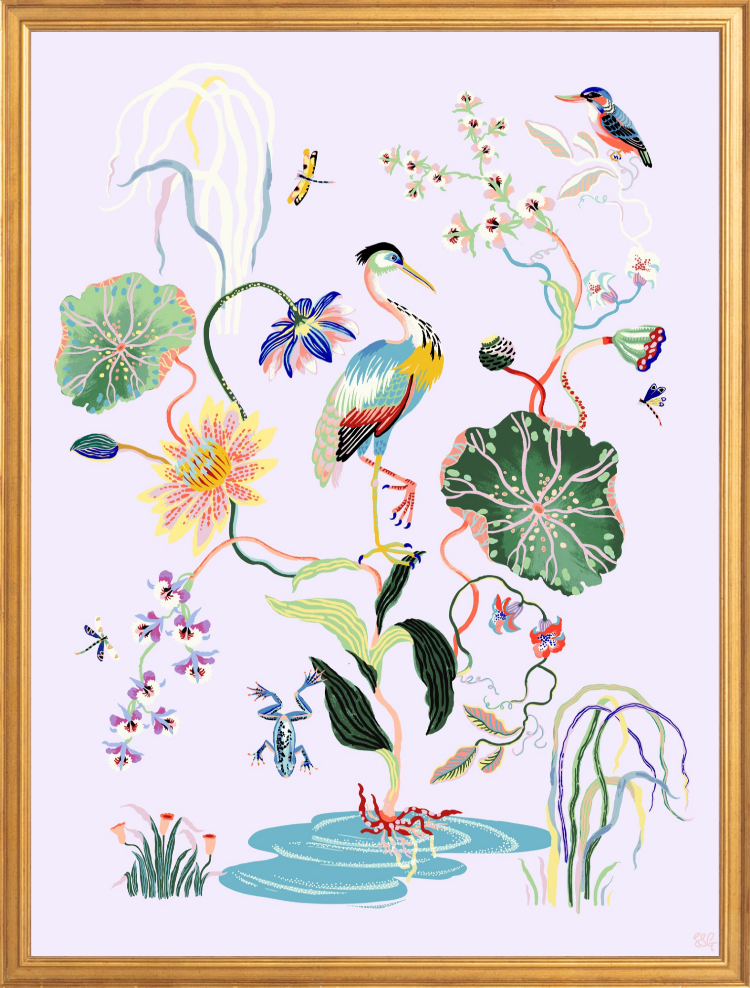 MARSH GARDEN 18"x24" in 2 color options