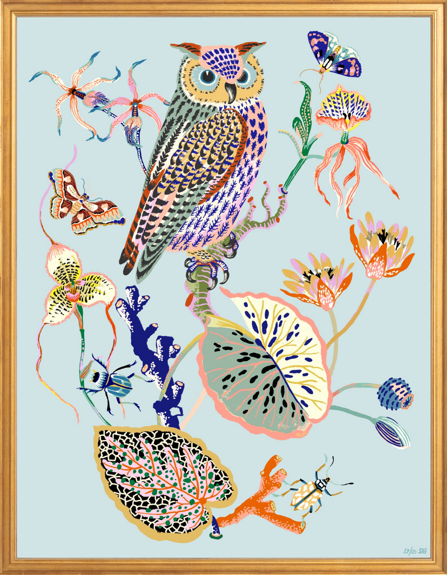 WONDERGARDEN OWL Limited Edition 20" x 26"