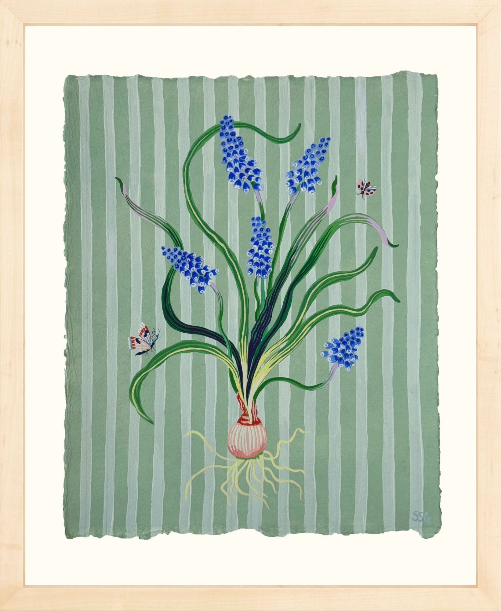 MUSCARI STRIPES 9.4" x 11.5"