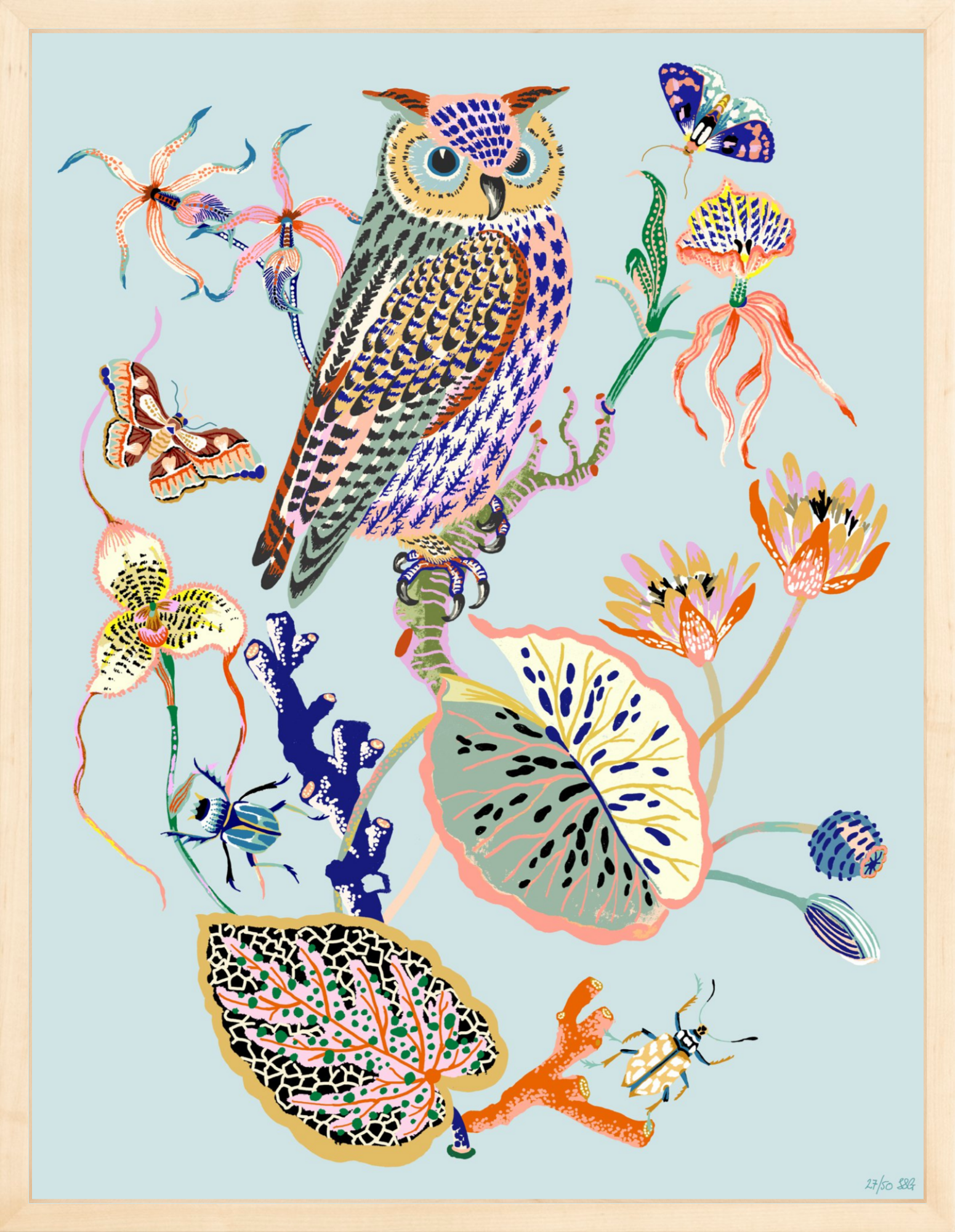 WONDERGARDEN OWL Limited Edition 20" x 26"