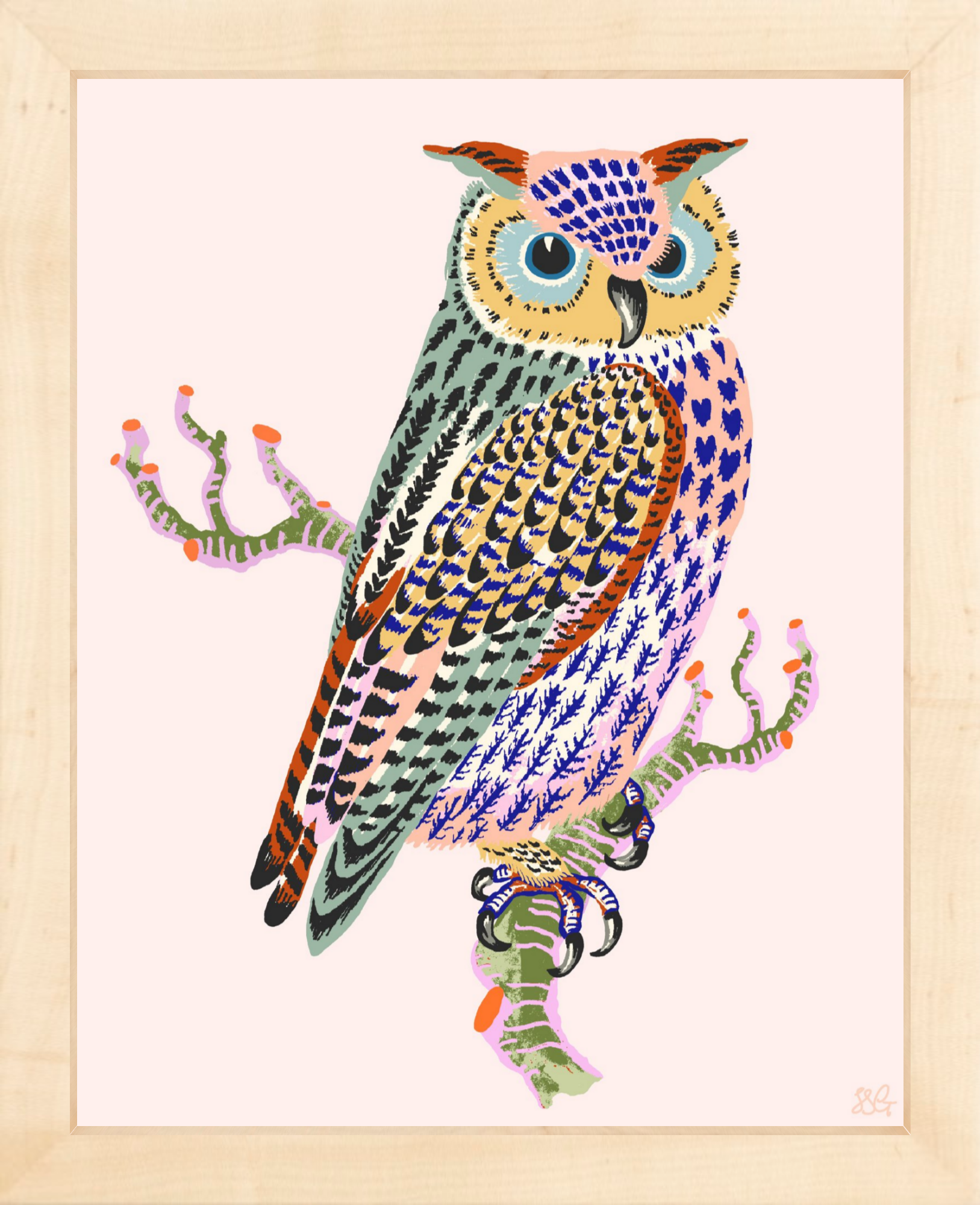 OWL 8" x 10" in 2 color options