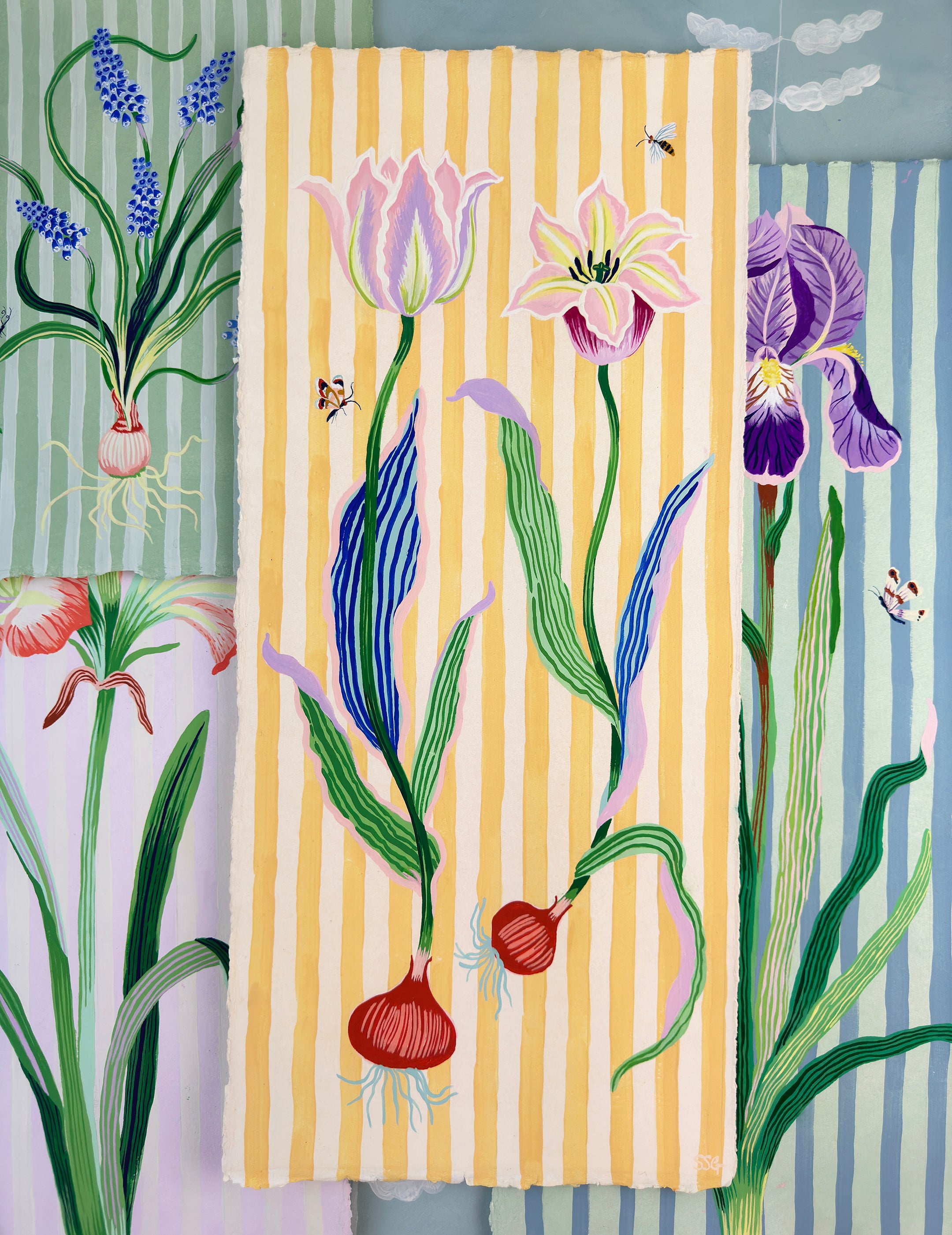 TULIP STRIPES 9.2" x 20.5"