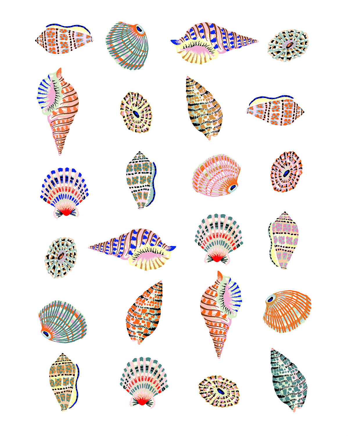 BEACH HOUSE SHELLS 16" x 20"