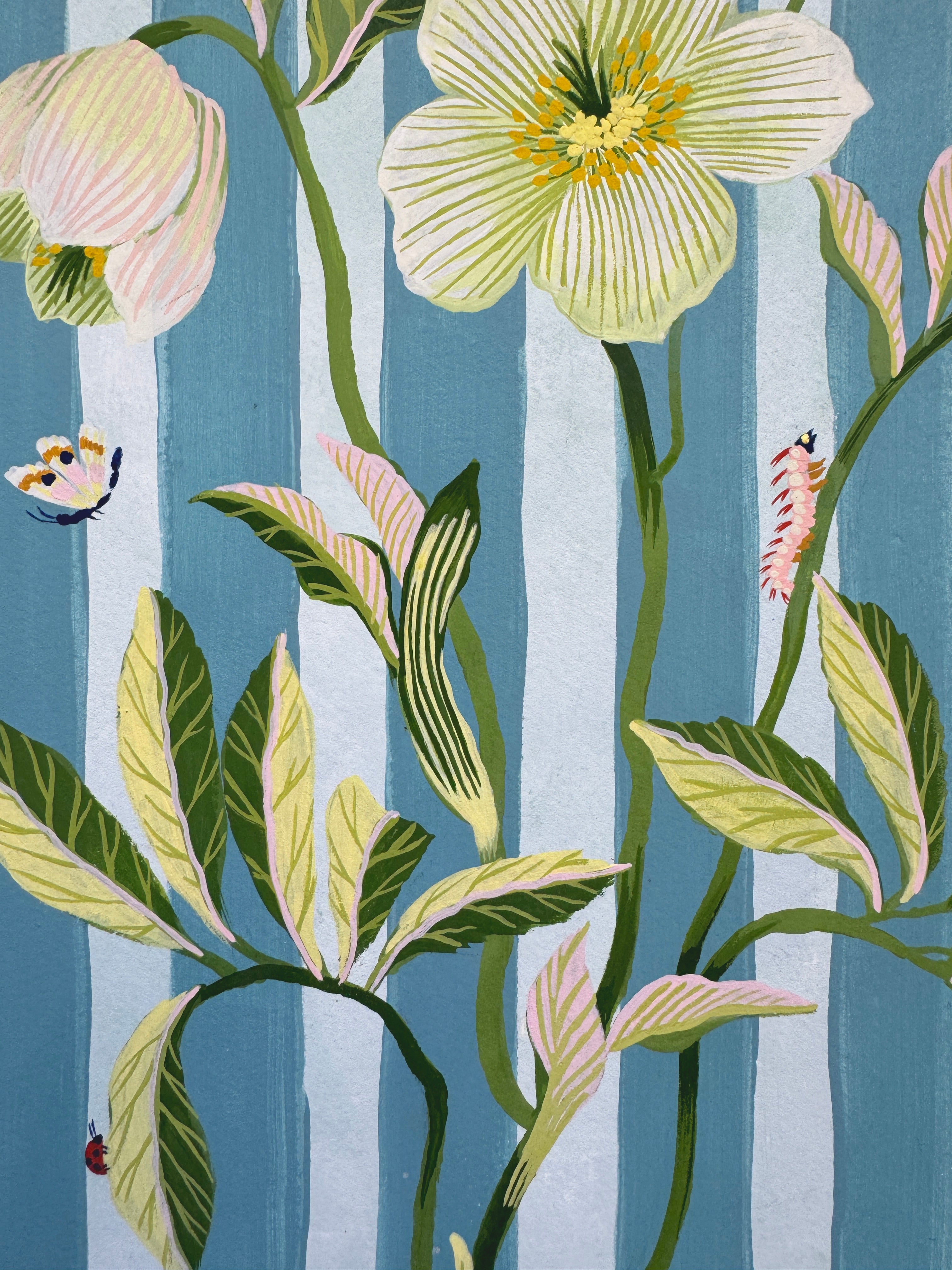 HELLEBORE STRIPES 11" x 15.2"