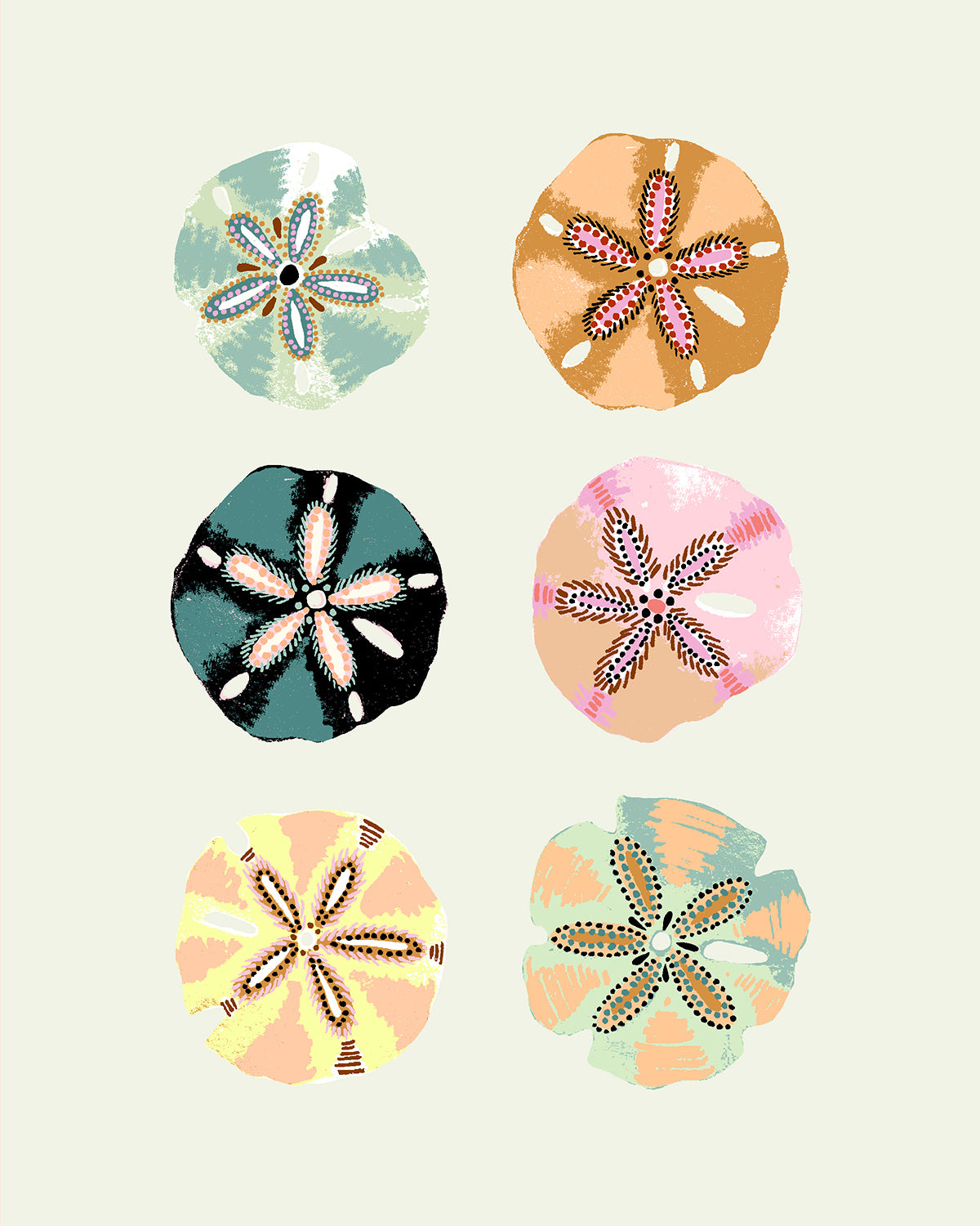 SAND DOLLAR 8" x 10" in 2 color options