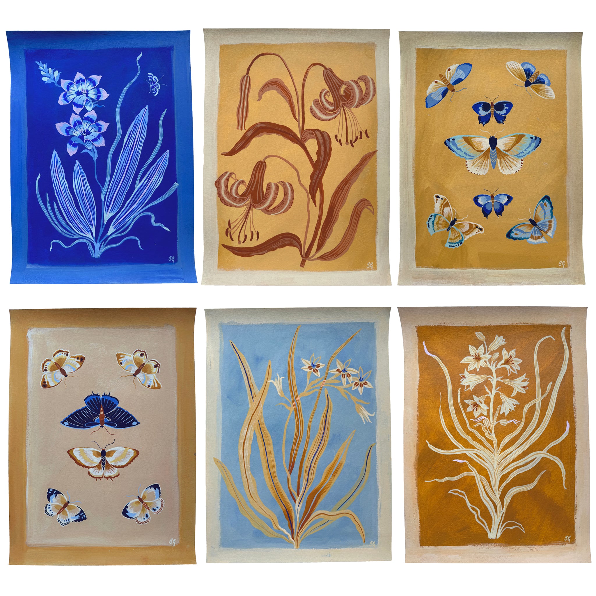 PARADISE LILY in raw sienna 11"x15"