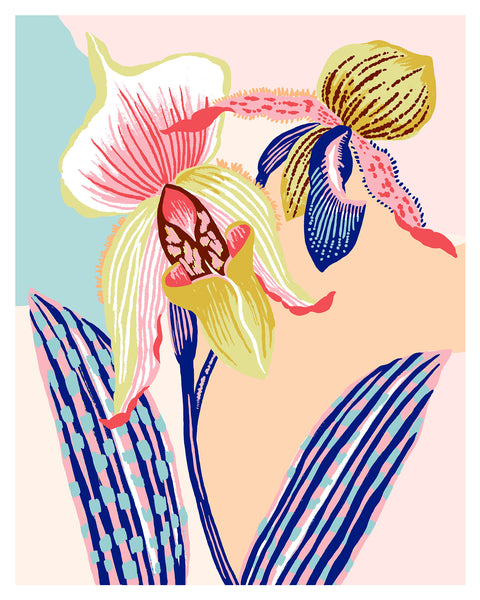 COLOUR BLOCK ORCHID 11" x 14" or 16" x 20"